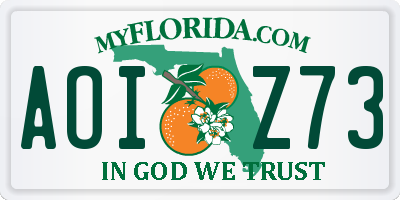 FL license plate AOIZ73