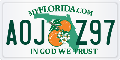 FL license plate AOJZ97