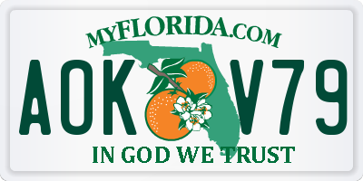 FL license plate AOKV79