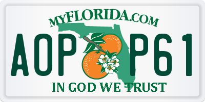 FL license plate AOPP61