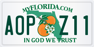 FL license plate AOPZ11