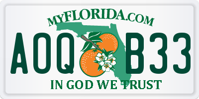 FL license plate AOQB33