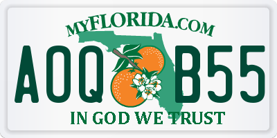 FL license plate AOQB55