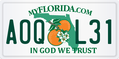 FL license plate AOQL31