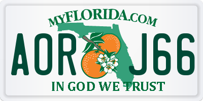 FL license plate AORJ66