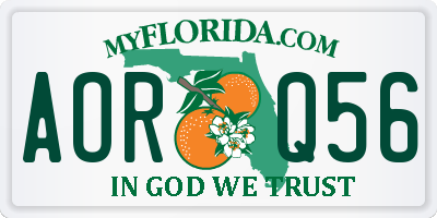 FL license plate AORQ56