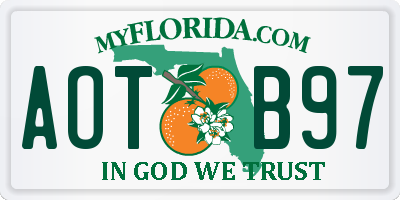 FL license plate AOTB97