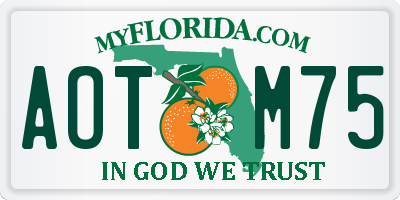 FL license plate AOTM75