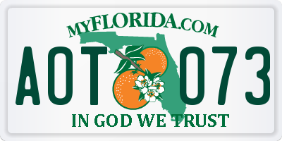 FL license plate AOTO73