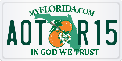 FL license plate AOTR15