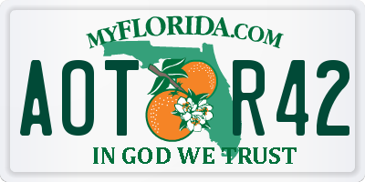 FL license plate AOTR42