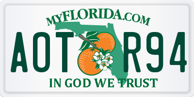 FL license plate AOTR94