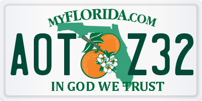 FL license plate AOTZ32