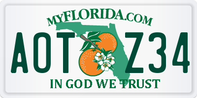 FL license plate AOTZ34
