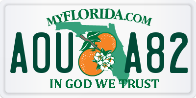 FL license plate AOUA82