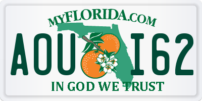 FL license plate AOUI62