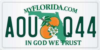 FL license plate AOUQ44