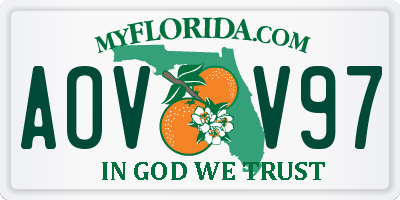 FL license plate AOVV97