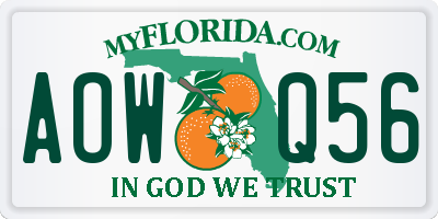 FL license plate AOWQ56
