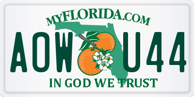 FL license plate AOWU44