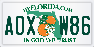 FL license plate AOXW86
