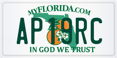 FL license plate AP19RC