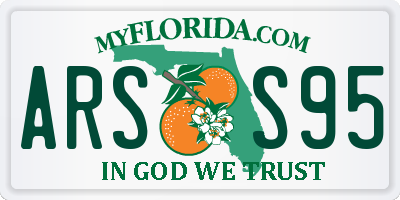 FL license plate ARSS95