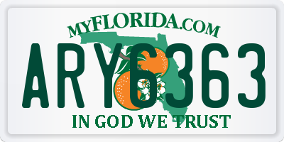 FL license plate ARY6363