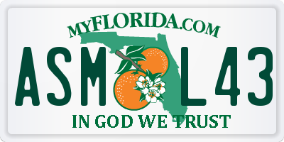 FL license plate ASML43