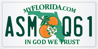 FL license plate ASMQ61