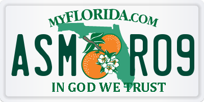 FL license plate ASMR09