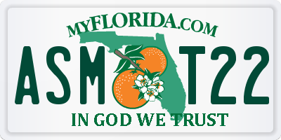 FL license plate ASMT22