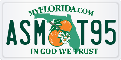 FL license plate ASMT95