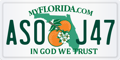 FL license plate ASOJ47