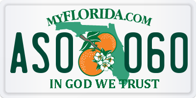 FL license plate ASOO60