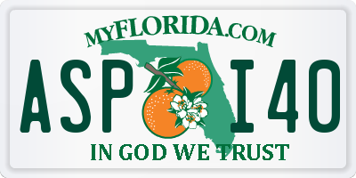 FL license plate ASPI40