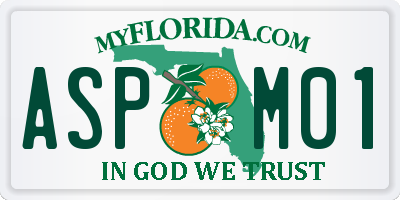 FL license plate ASPM01