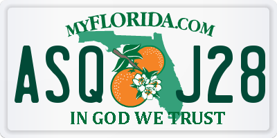 FL license plate ASQJ28