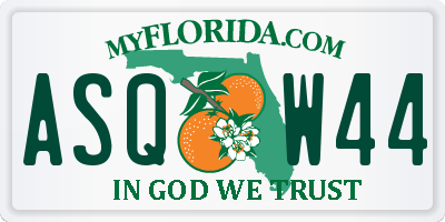FL license plate ASQW44