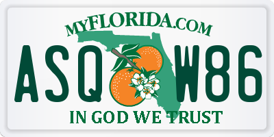FL license plate ASQW86