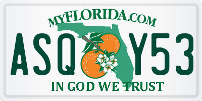 FL license plate ASQY53