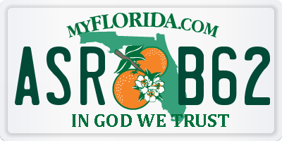FL license plate ASRB62