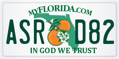 FL license plate ASRD82