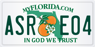 FL license plate ASRE04