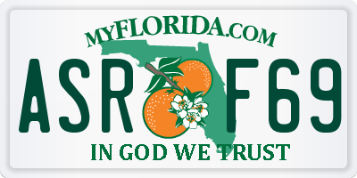 FL license plate ASRF69