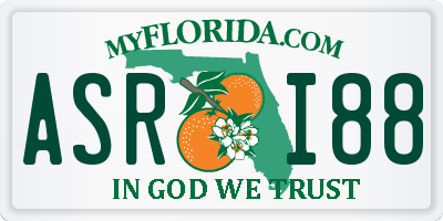 FL license plate ASRI88