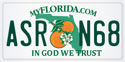 FL license plate ASRN68