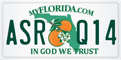 FL license plate ASRQ14