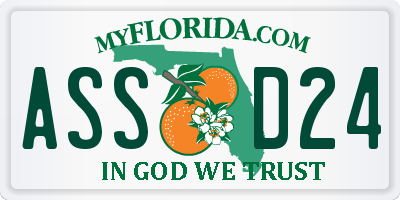 FL license plate ASSD24