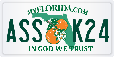 FL license plate ASSK24